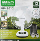 12"Solar fan GD-8012