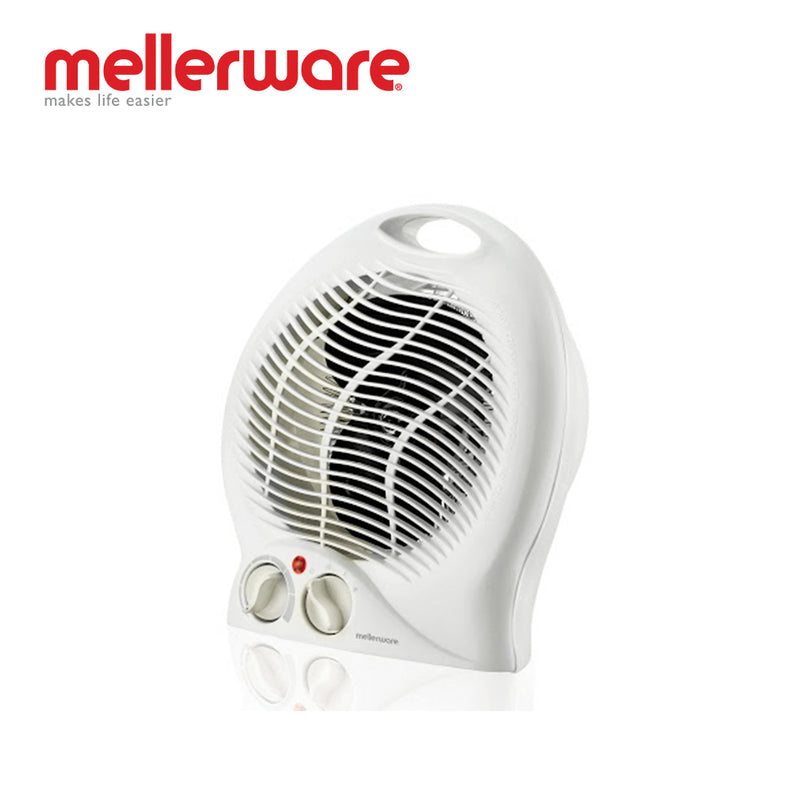 mellerware white/black floor fan heater