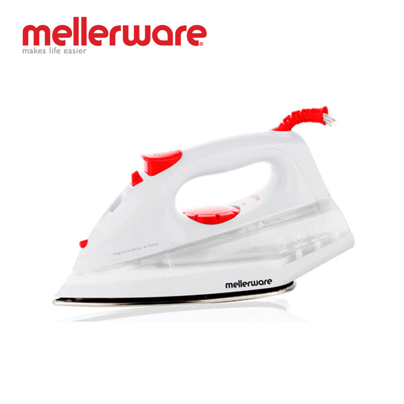 mellerware iron steam / dry / spray stainless steel white 190ml 1400w "orion"