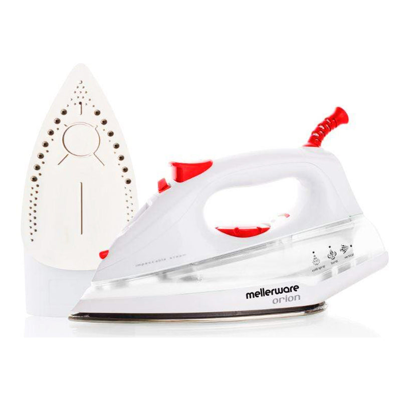 mellerware iron steam / dry / spray stainless steel white 190ml 1400w "orion"