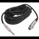 Pro-Audio XLR 3 Pin Female to 1/4 IN Mono Male Cable