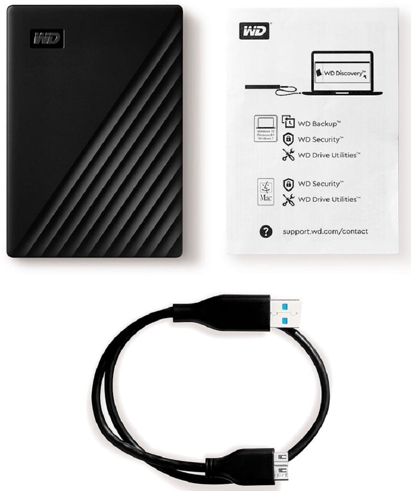 WD 1TB Black My Passport Portable External Hard Drive - USB 3.0