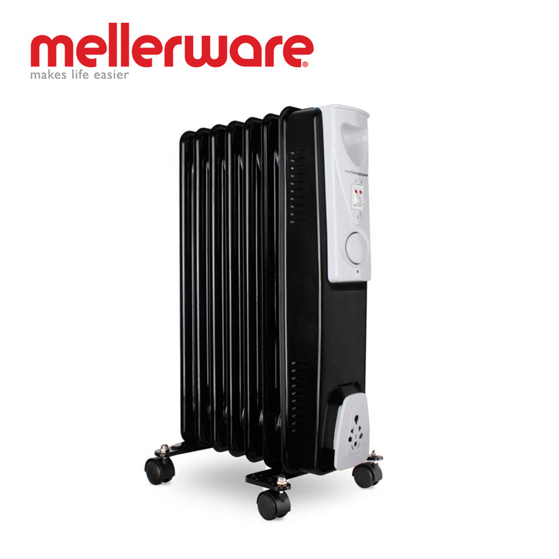 mellerware Heater Oil Filled Steel Black