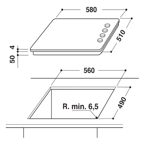 Whirlpool Hob - AKM 9010/NE