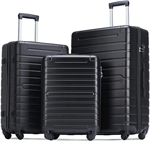 3 Piece Hard Expandable Spinner Luggage Set L-30 inch