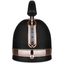 mellerware pack 2 piece set stainless steel black kettle and toaster "rose gold"