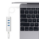 TYPE-C ETHERNET ADAPTER WITH 3 PORT USB HUB