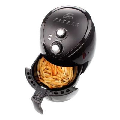 mellerware air fryer with timer manual plastic black 2.6l 1400w "vitality"