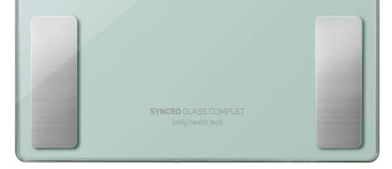 TAURUS Bathroom Scale Battery Operated Glass Teal 180kg 3V "Syncro Glass Complete"